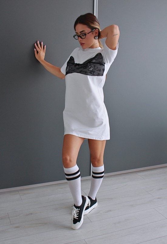 Дълъг T-shirt Lingerie от колекцията Karana Noir 