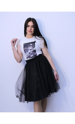 T-shirt Black and white butterfly 