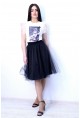 T-shirt Black and white butterfly 