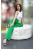 Прав широк панталон от сатен