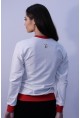 Суитшърт в цвят ванилия с апликация Fashion 