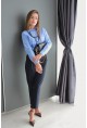 Класическа памучна риза Blue Elegance