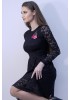 Черна дантелена рокля