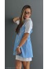 Къса рокля Karana blue 