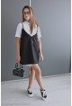 Къса рокля Karana black от две части 
