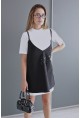 Къса рокля Karana black от две части 