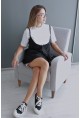 Къса рокля Karana black от две части 