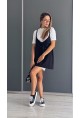 Къса рокля Karana black от две части 
