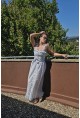 Дълга рокля Azure Dream Angels със сини цветчета 